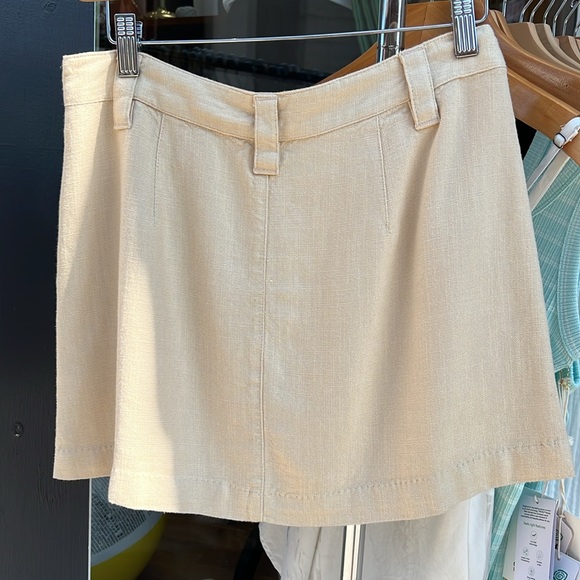 Free People Can't Blame Me Linen Mini Skirt in Bleached Sand - Picture 6 of 7